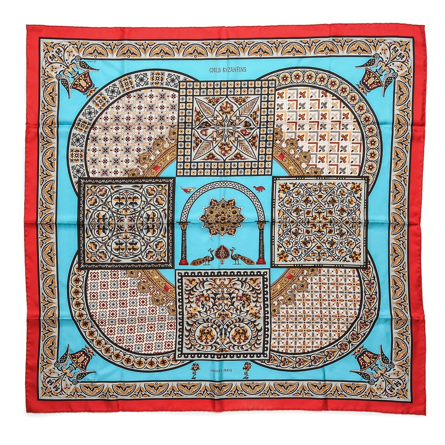 Hermes Silk Ciels Byzantins Scarf 90 1 of 9