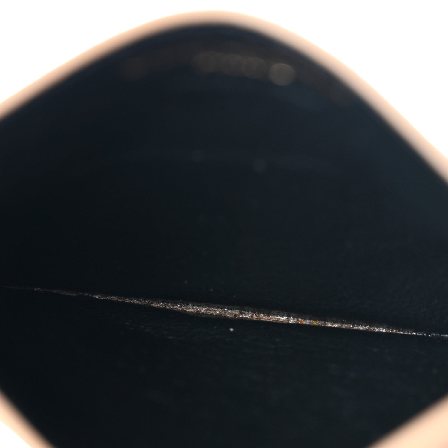 Saint Laurent Grain De Poudre Matelasse Chevron Monogram Credit Card Case Dark Beige 5 of 7