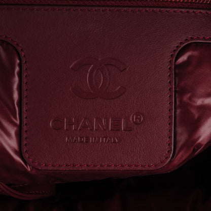 Chanel Nylon Quilted Large Coco Cocoon Tote Black Red 6 of 7