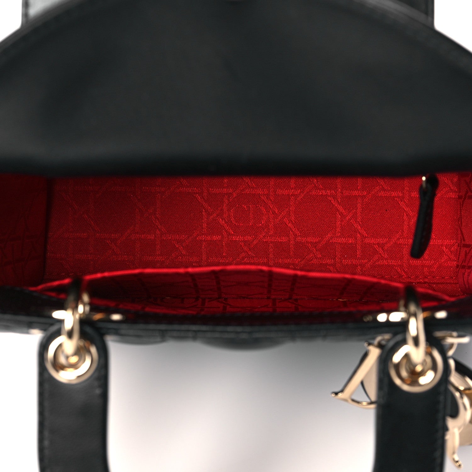 Christian Dior Lambskin Cannage Small Lucky Badges My Lady Dior Black 4 of 9