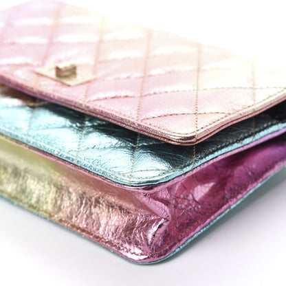 Chanel Metallic Goatskin Quilted 2.55 Reissue Wallet on Chain WOC Multicolor 7 of 12