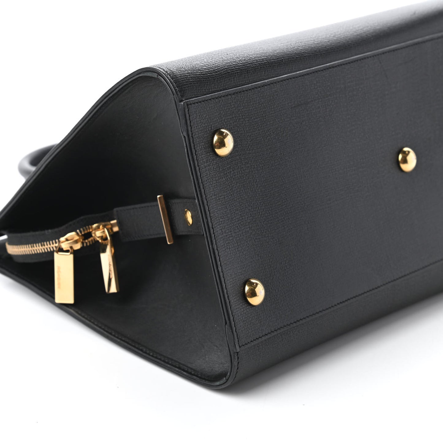 Textured Calfskin Medium Classic Y Cabas Black