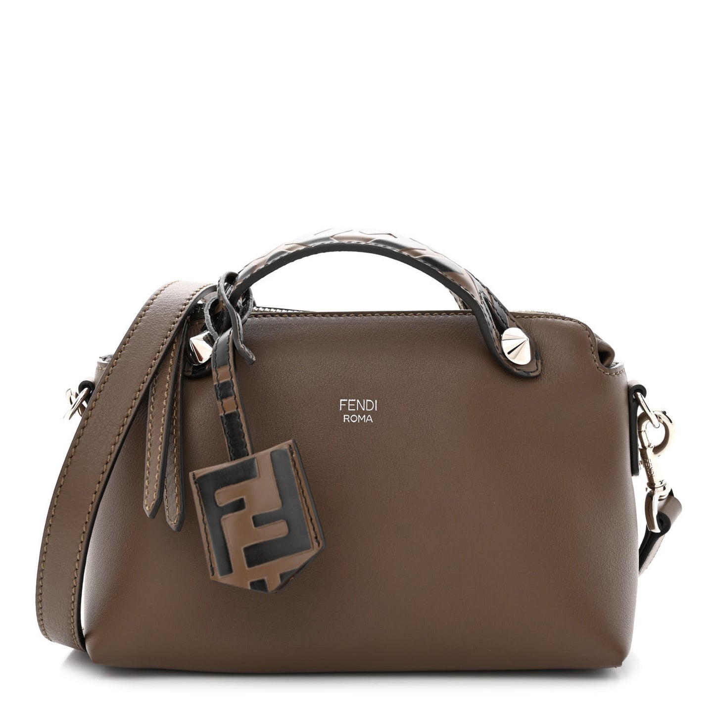 Vitello Dolce Bi-Color FF 1974 Embossed Mini By The Way Boston Bag Maya Black