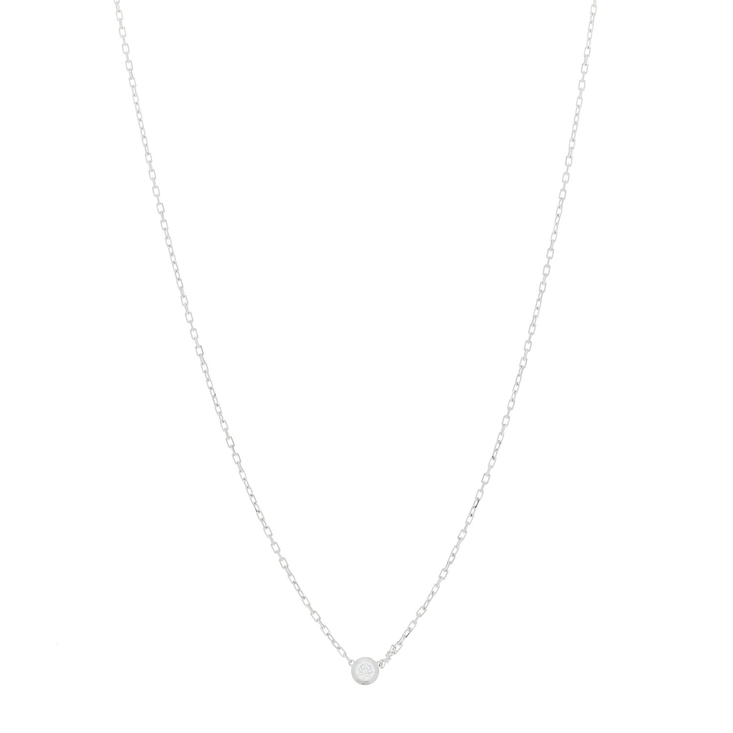 18K White Gold Diamond SM D'Amour Pendant Necklace