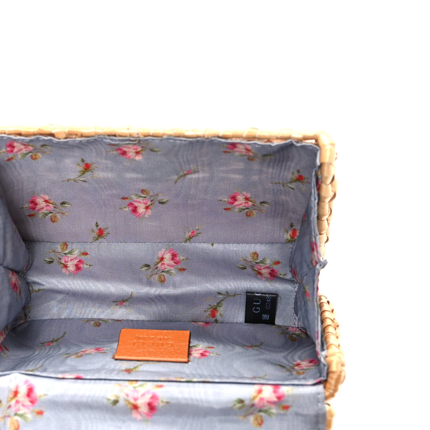 Glazed Wicker Mini Cestino Shoulder Bag Natural