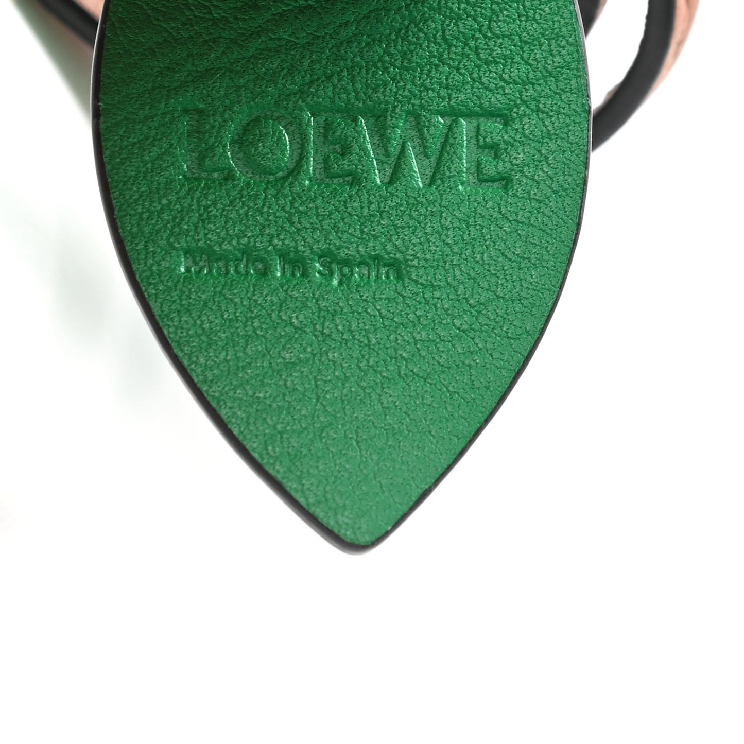 Calfskin Passionfruit Pouch Bag Charm Orange Green