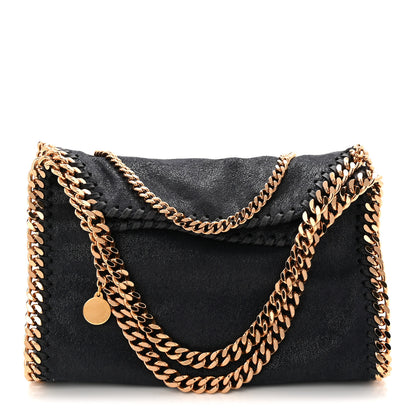 Stella McCartney Shaggy Deer Mini Falabella Fold Over Tote Navy 1 of 10