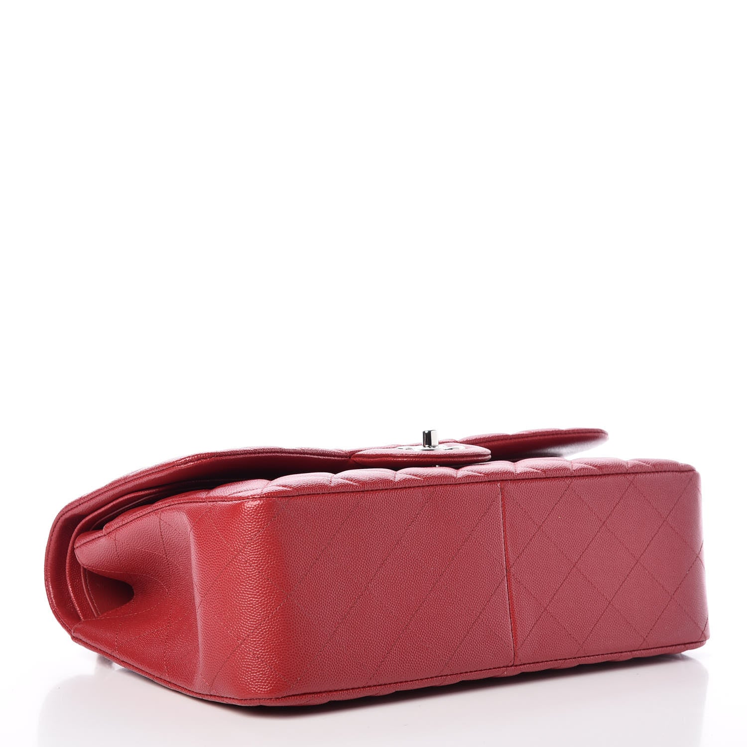 Chanel Caviar Quilted Jumbo Double Flap Red 4 of 13