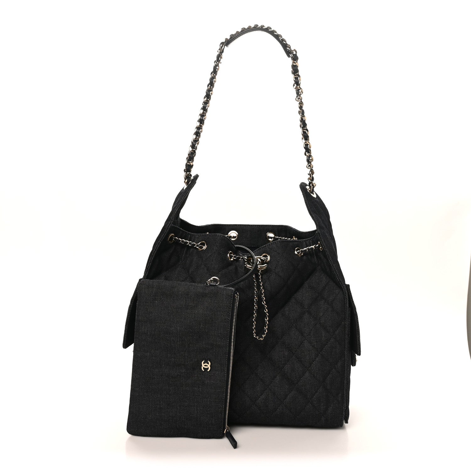 Chanel Denim Quilted Medium Chanel 25 Handbag Dark Blue 3 of 11