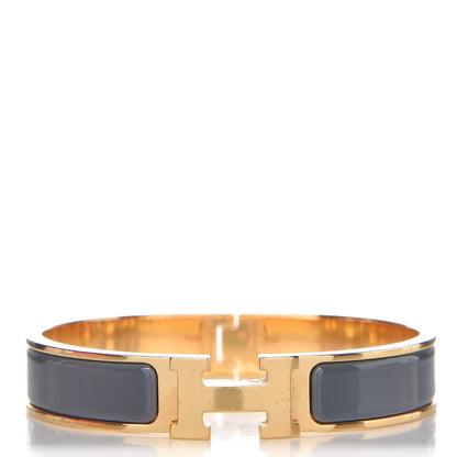 Hermes Enamel Narrow Clic Clac H Bracelet PM Ardoise 2 of 10