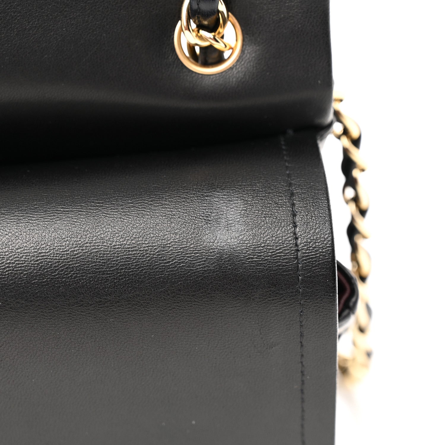 Chanel Lambskin Quilted Jumbo Double Flap Black 13 of 15