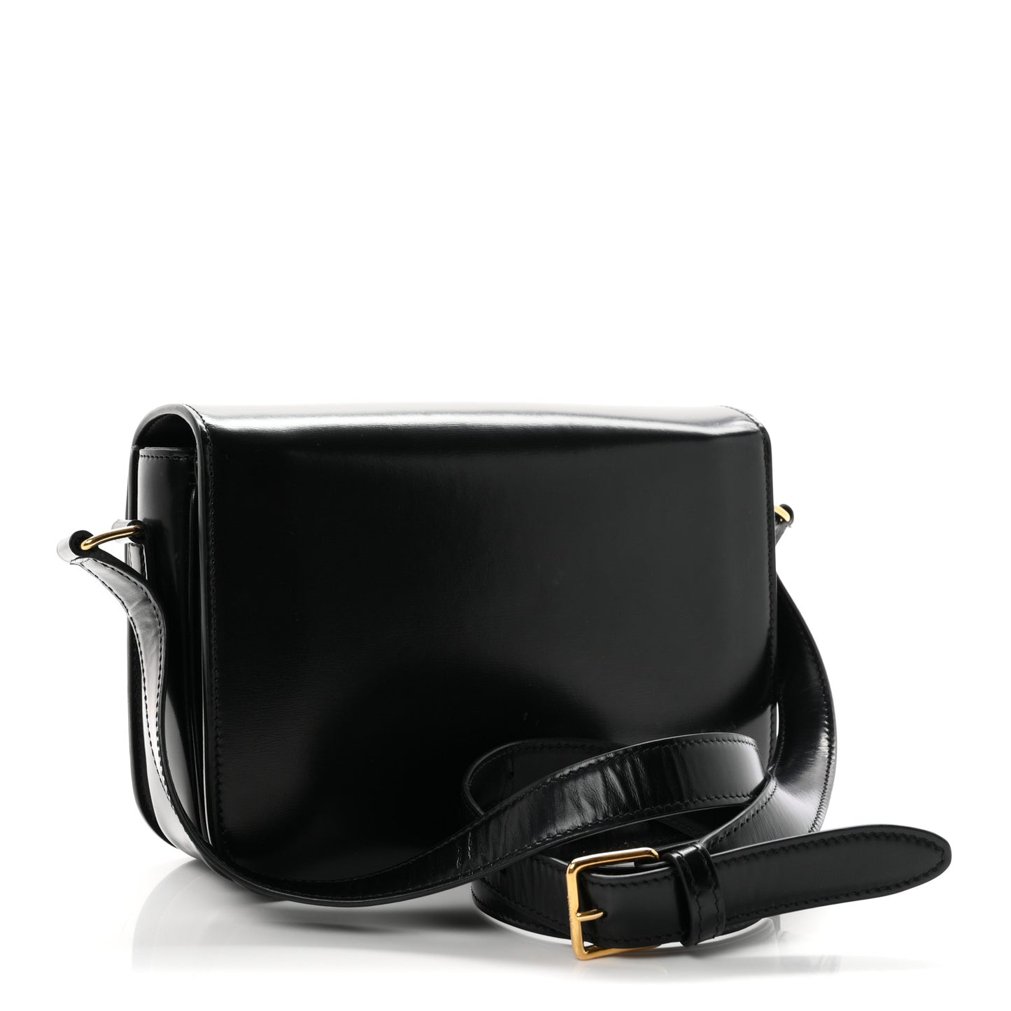 Shiny Calfskin Medium Triomphe Black