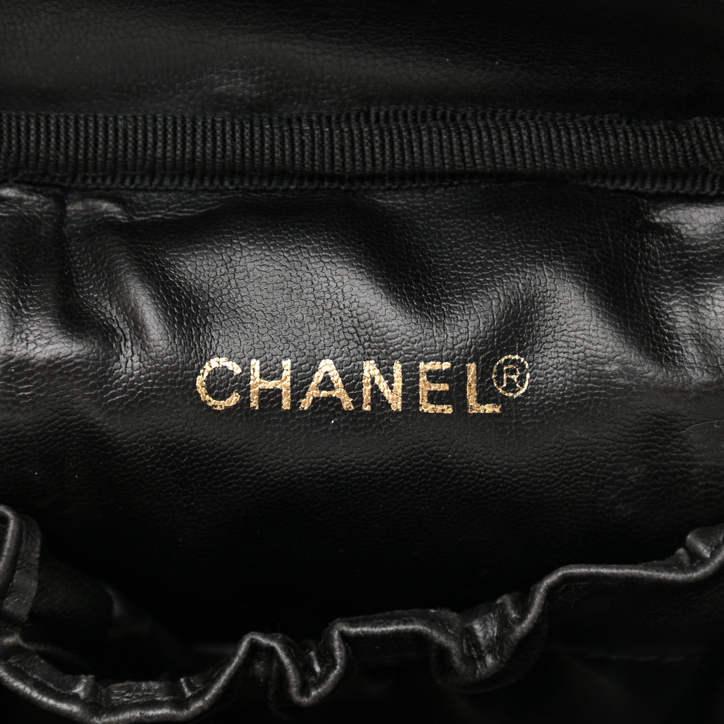 Lambskin Vanity Cosmetic Case Black