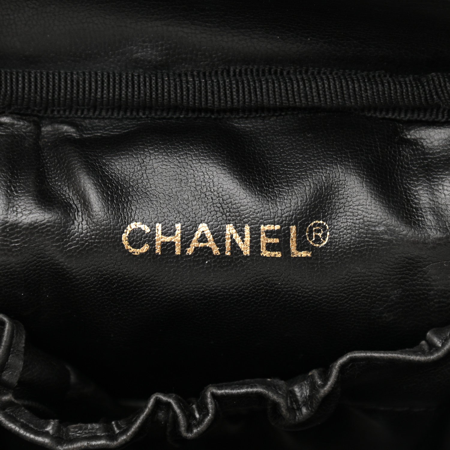 Chanel Lambskin Vanity Cosmetic Case Black 6 of 8
