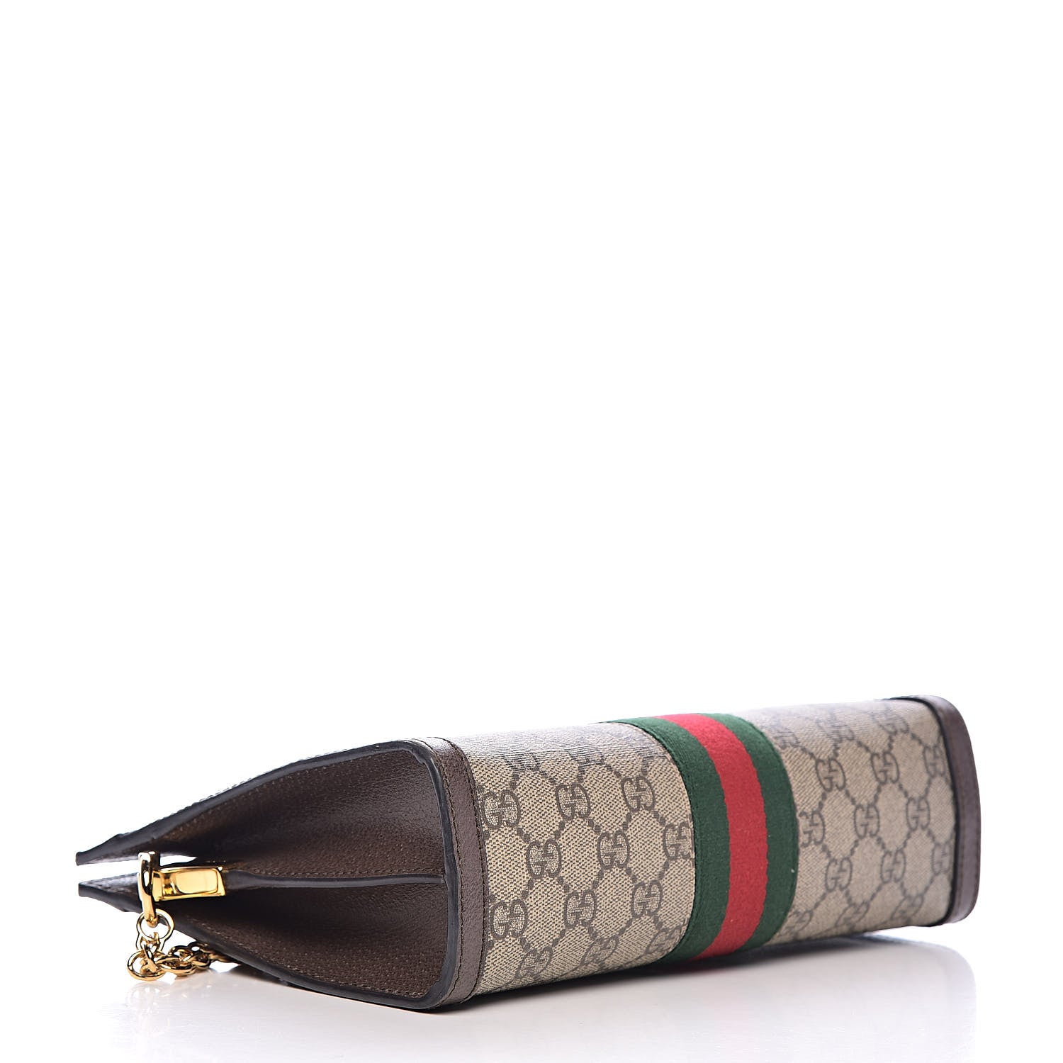 Gucci GG Supreme Monogram Web Small Ophidia Chain Shoulder Bag Brown 4 of 13