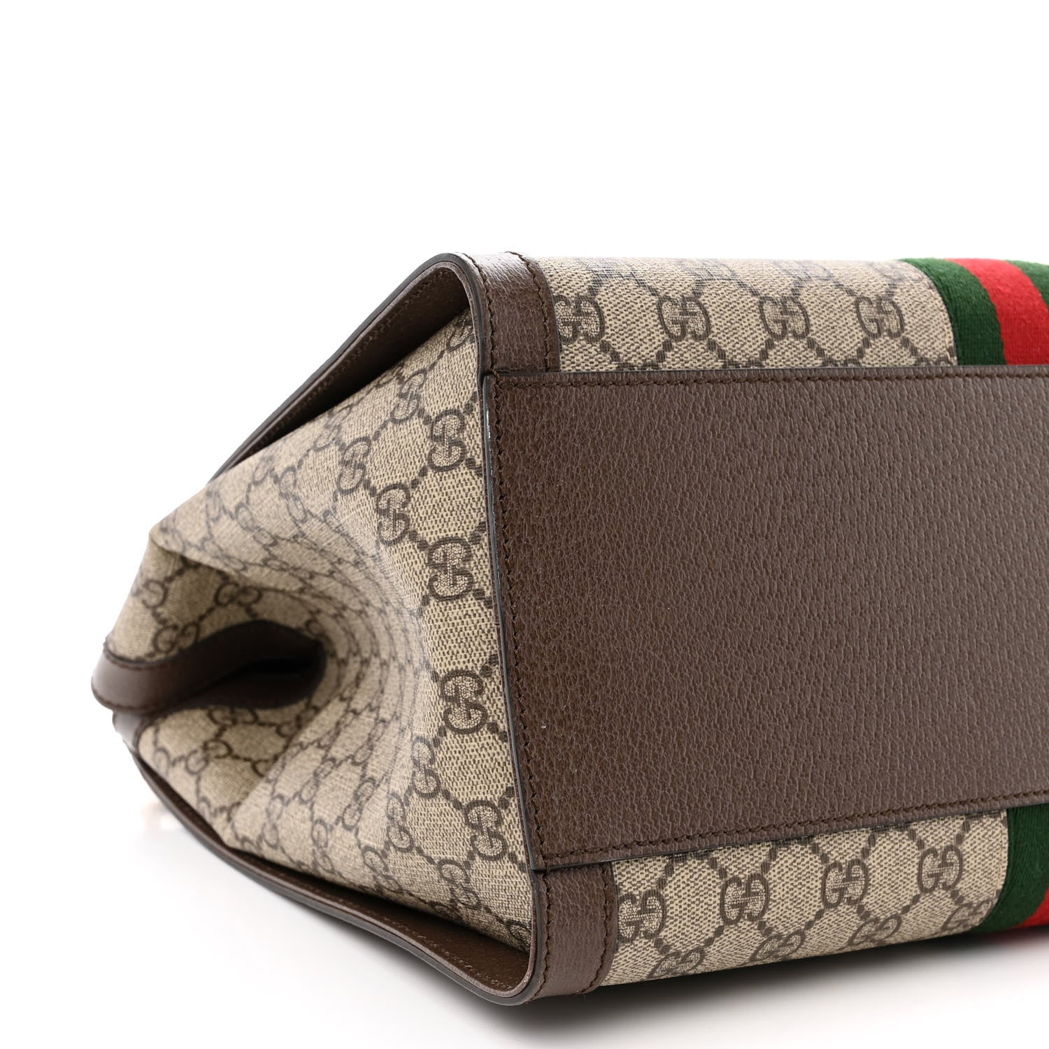 Gucci GG Supreme Monogram Web Medium Ophidia Tote Bag Brown 9 of 11