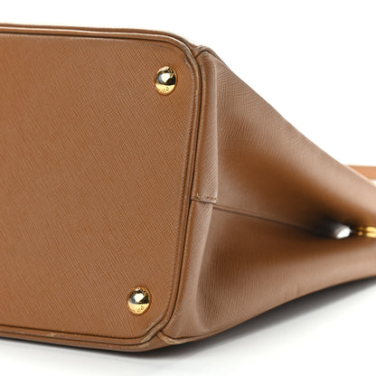 Prada Saffiano Medium Galleria Double Zip Tote Caramel 10 of 12