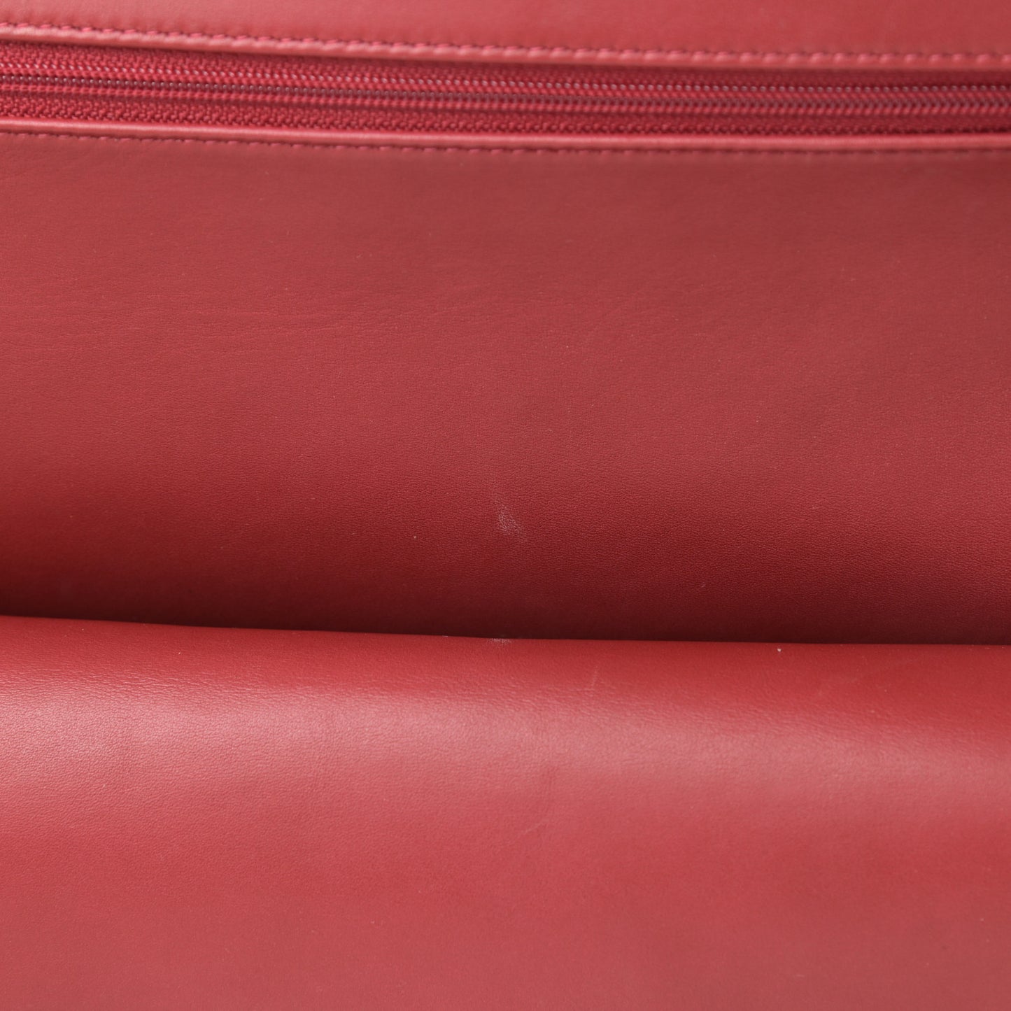 Patent Quilted Jumbo Double Flap Red