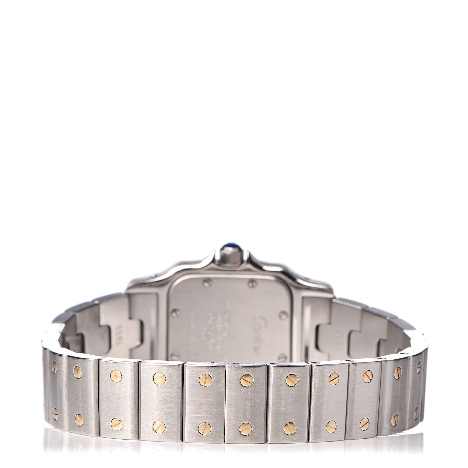 Cartier Stainless Steel 18K Yellow Gold 24mm Santos De Cartier Galbee Quartz Watch 4 of 7