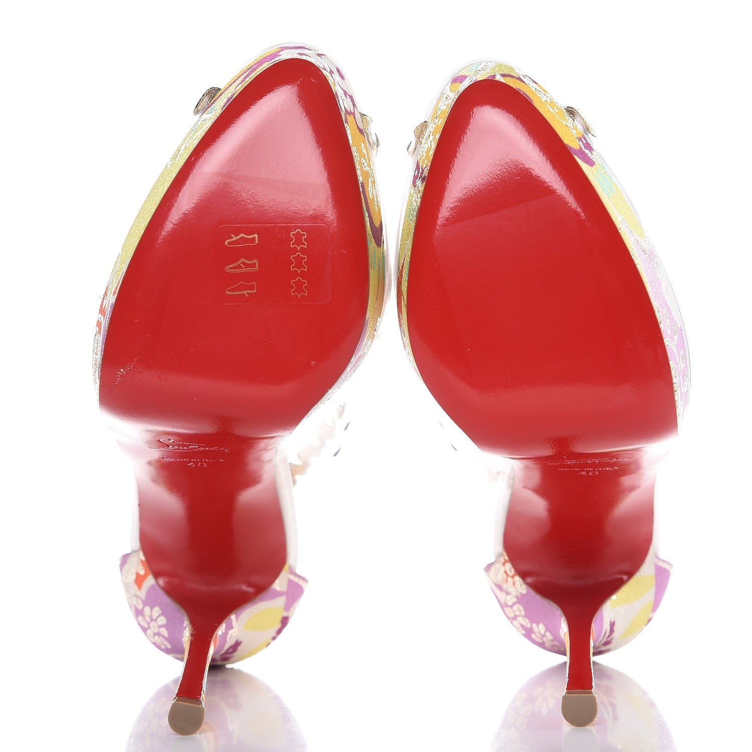 Christian Louboutin PVC Specchio Tissu Kyoto Fictoire 150 Platform Pumps 40 Multicolor 6 of 9