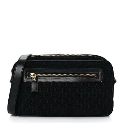 Saint Laurent Suede Monogram All Over Camera Bag Black 1 of 9