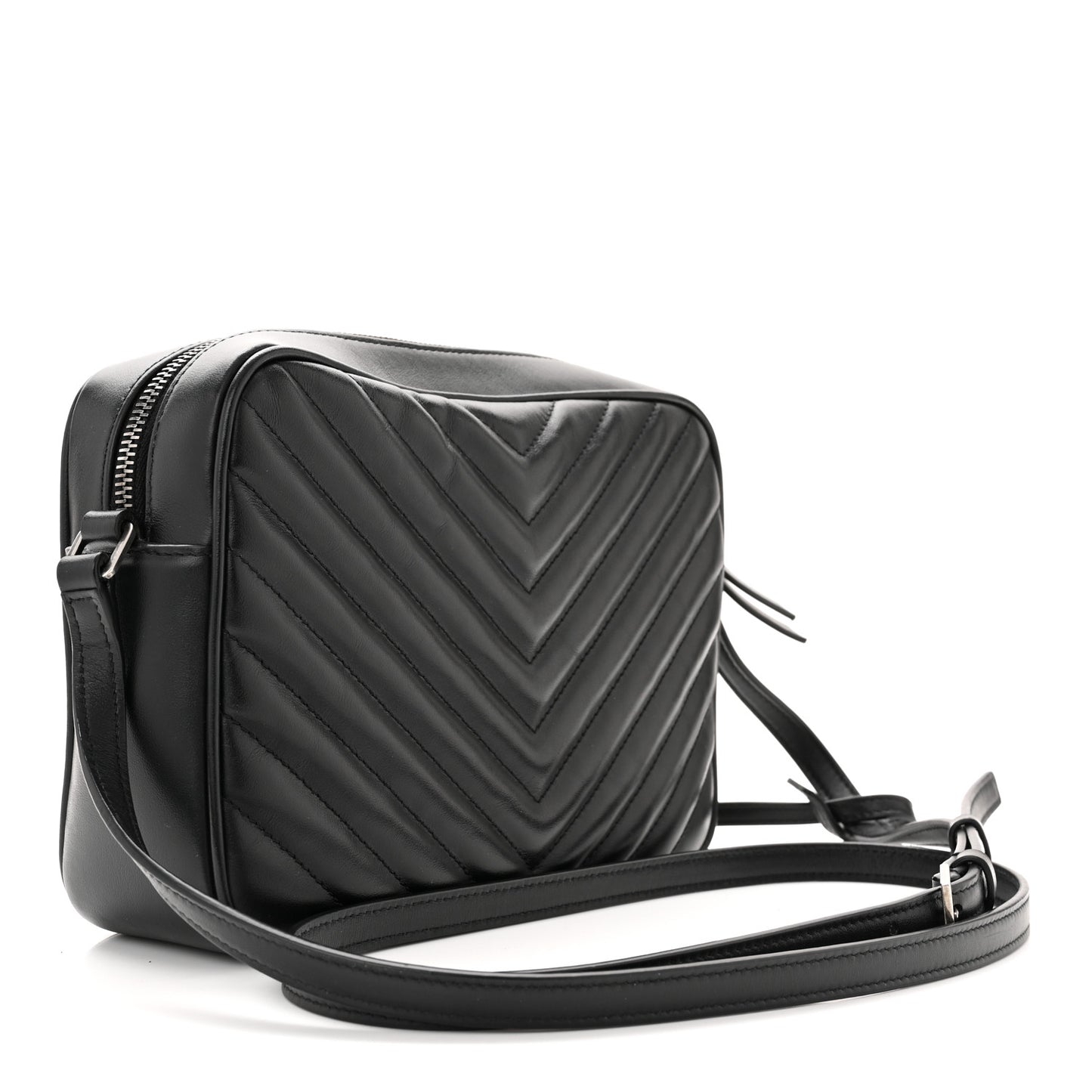 Calfskin Matelasse Monogram Lou Camera Bag Black