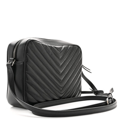 Saint Laurent Calfskin Matelasse Monogram Lou Camera Bag Black 3 of 10