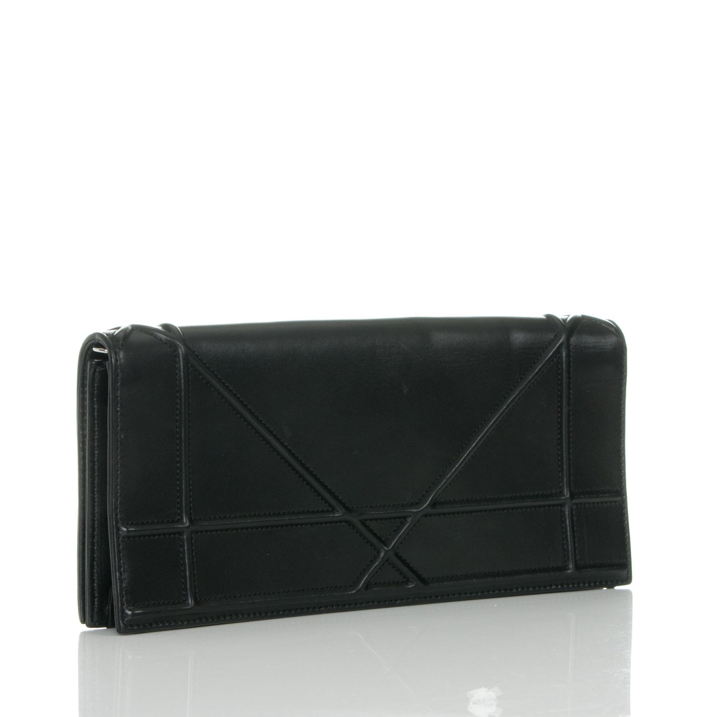 Lambskin Diorama Pochette Black