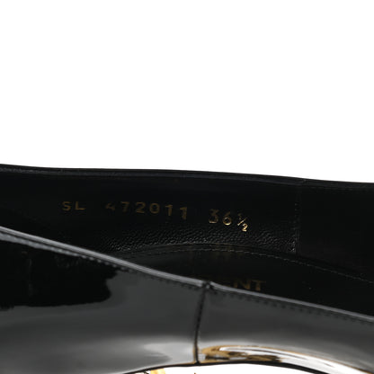 Saint Laurent Patent Opyum 110 Pumps 36.5 Black Gold 8 of 9