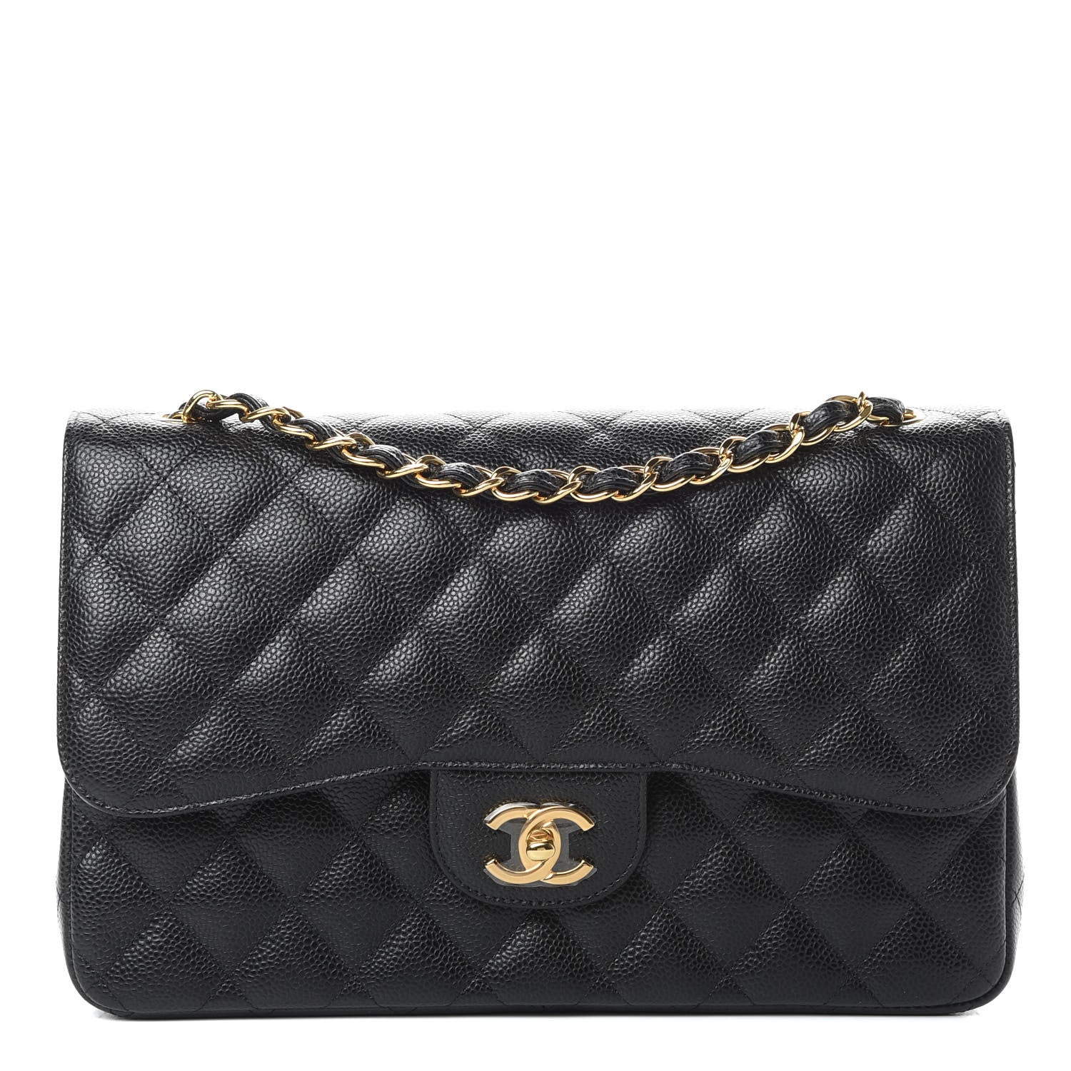 Chanel Caviar Quilted Jumbo Double Flap Black 1 of 11