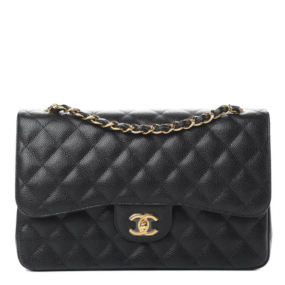 Chanel Caviar Quilted Jumbo Double Flap Black 1 of 11