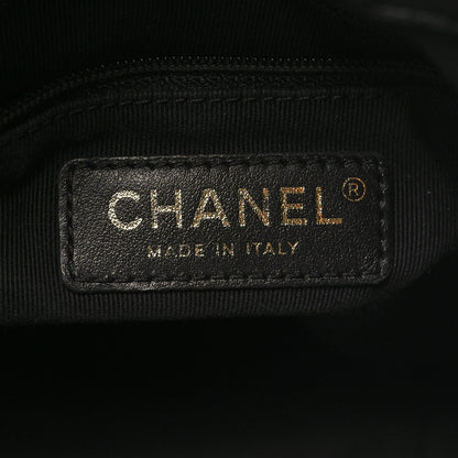 Chanel Calfskin Quilted Drawstring Bucket Bag Black 6 of 10