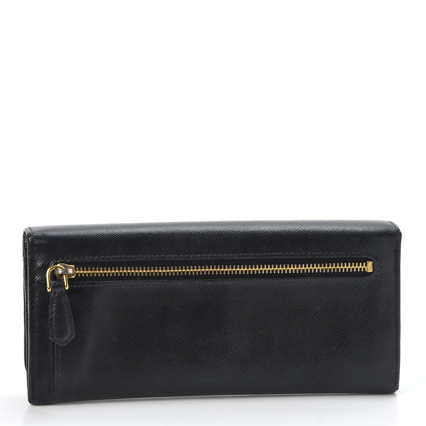 Saffiano Bow Continental Wallet Nero Black