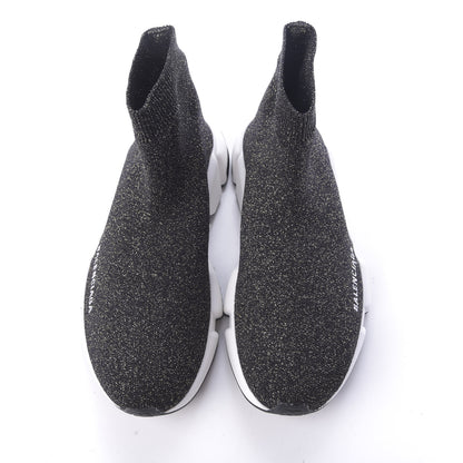 Balenciaga Knit Metal Womens Speed Sneakers 37 Black Gold 6 of 9