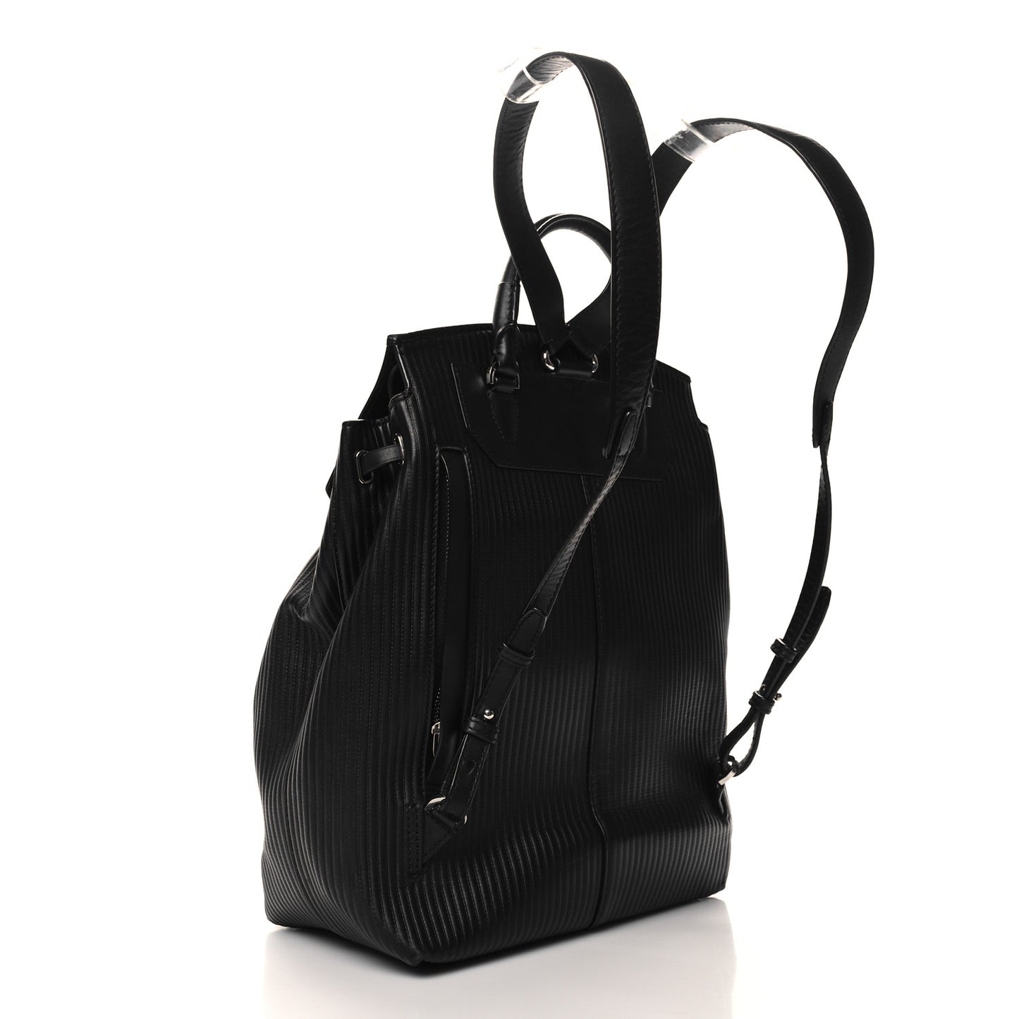 Calfskin Quilted Prisma Skeletal Backpack Black