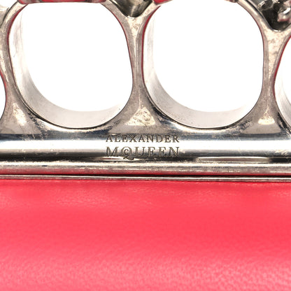 Alexander McQueen Nappa Skull Knuckle Box Clutch Geranio 11 of 11
