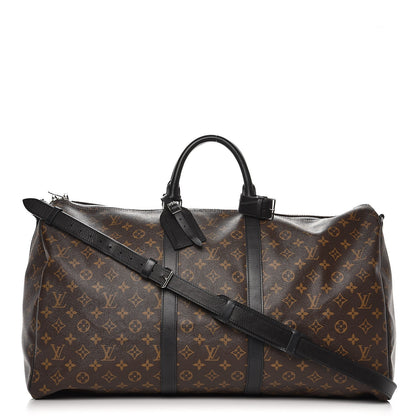 Louis Vuitton Monogram Macassar Keepall Bandouliere 55 1 of 10