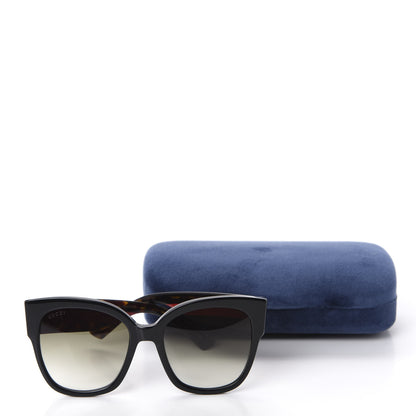 Gucci Acetate Square Frame Web Sunglasses GG0059S Black Tortoise 8 of 8