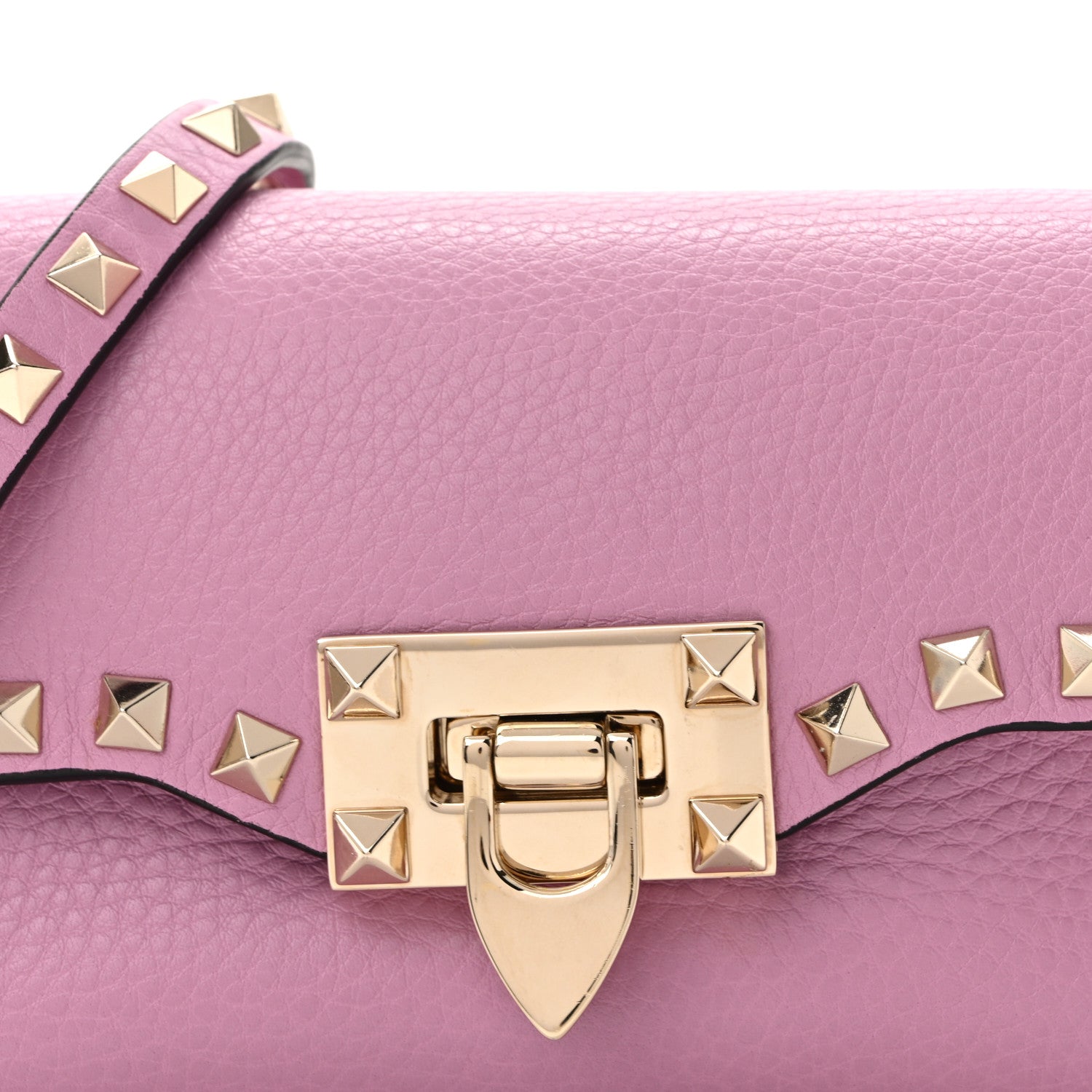 Valentino Garavani Pebbled Calfskin Mini Rockstud Crossbody Bag Giacinto 7 of 12