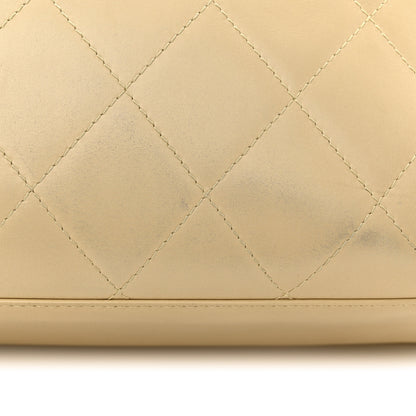 Chanel Lambskin Quilted CC Shoulder Bag Beige 16 of 19
