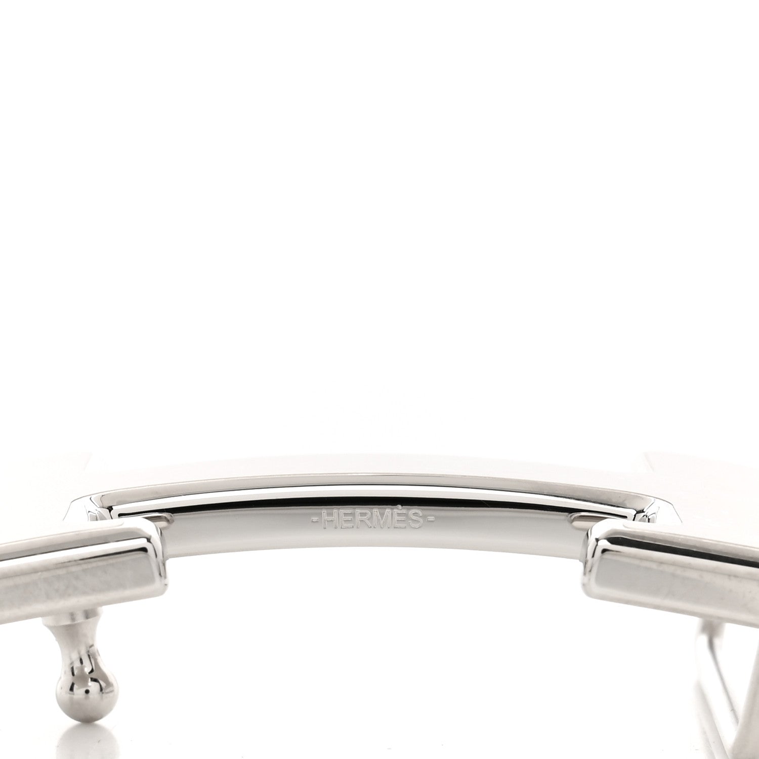 Hermes Brushed Palladium 32mm Pegase H Belt Buckle 4 of 4