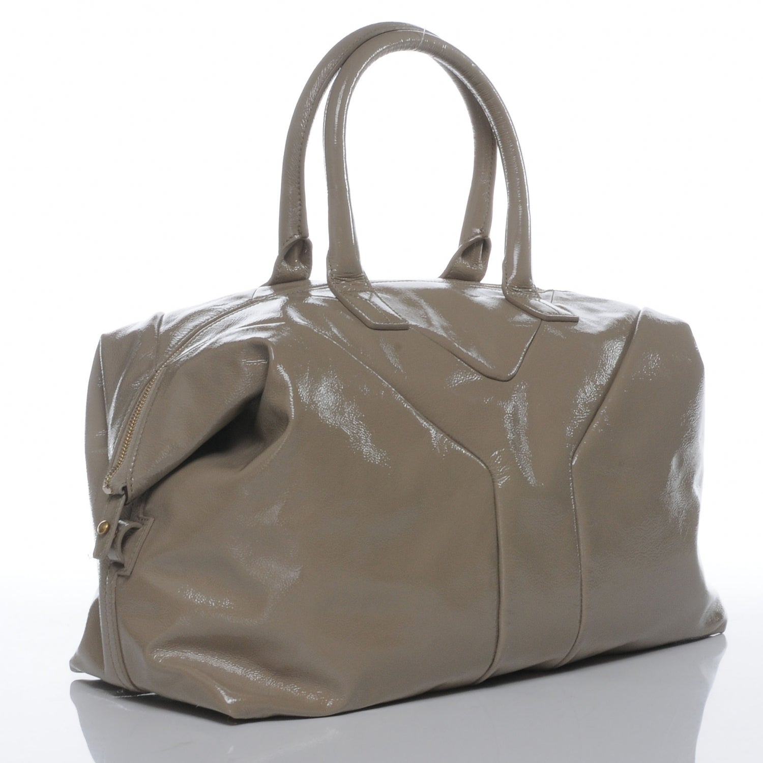 Saint Laurent Patent Medium Easy Sac Taupe 3 of 7