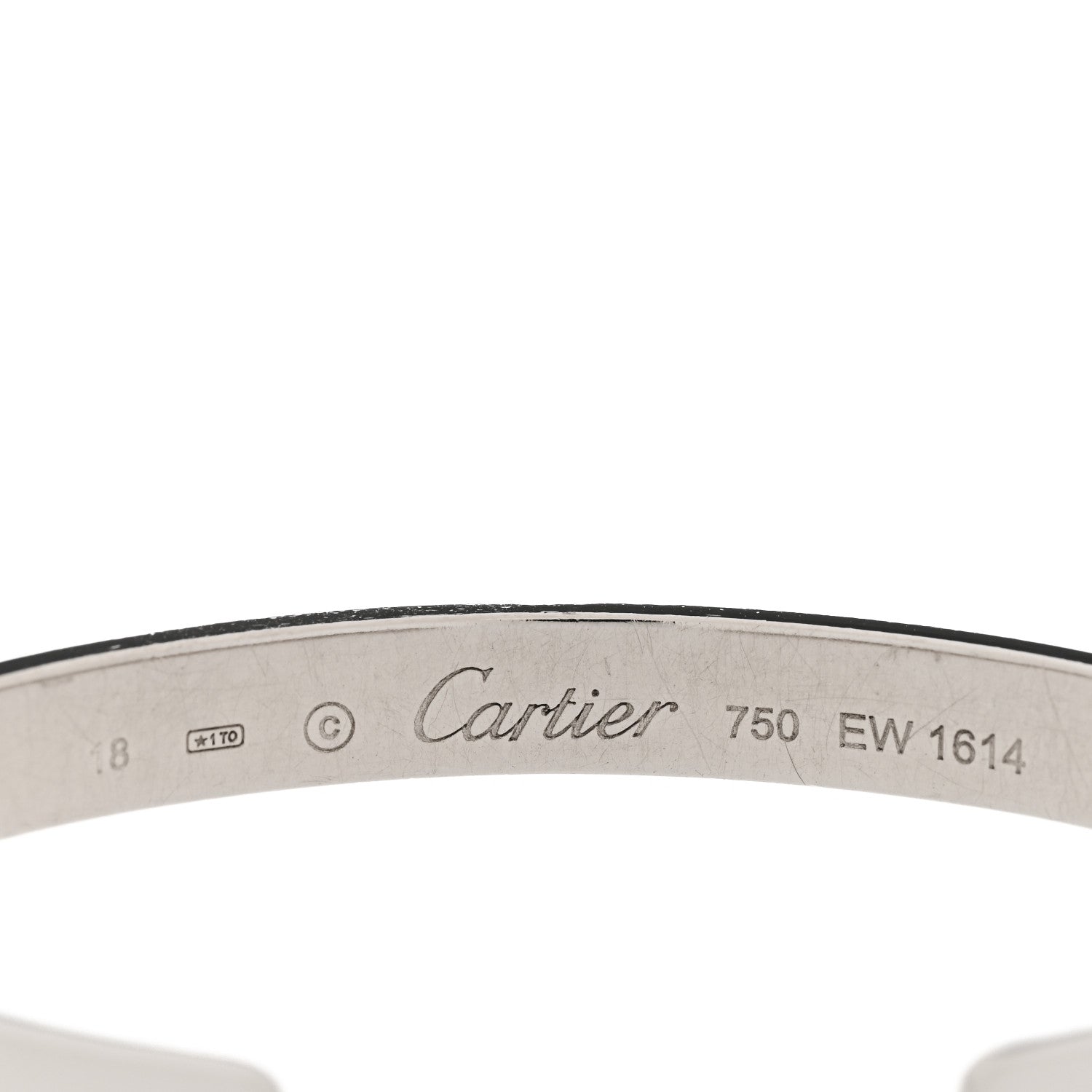 Cartier 18K White Gold LOVE Cuff Bracelet 18 3 of 4