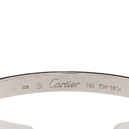 Cartier 18K White Gold LOVE Cuff Bracelet 18 3 of 4