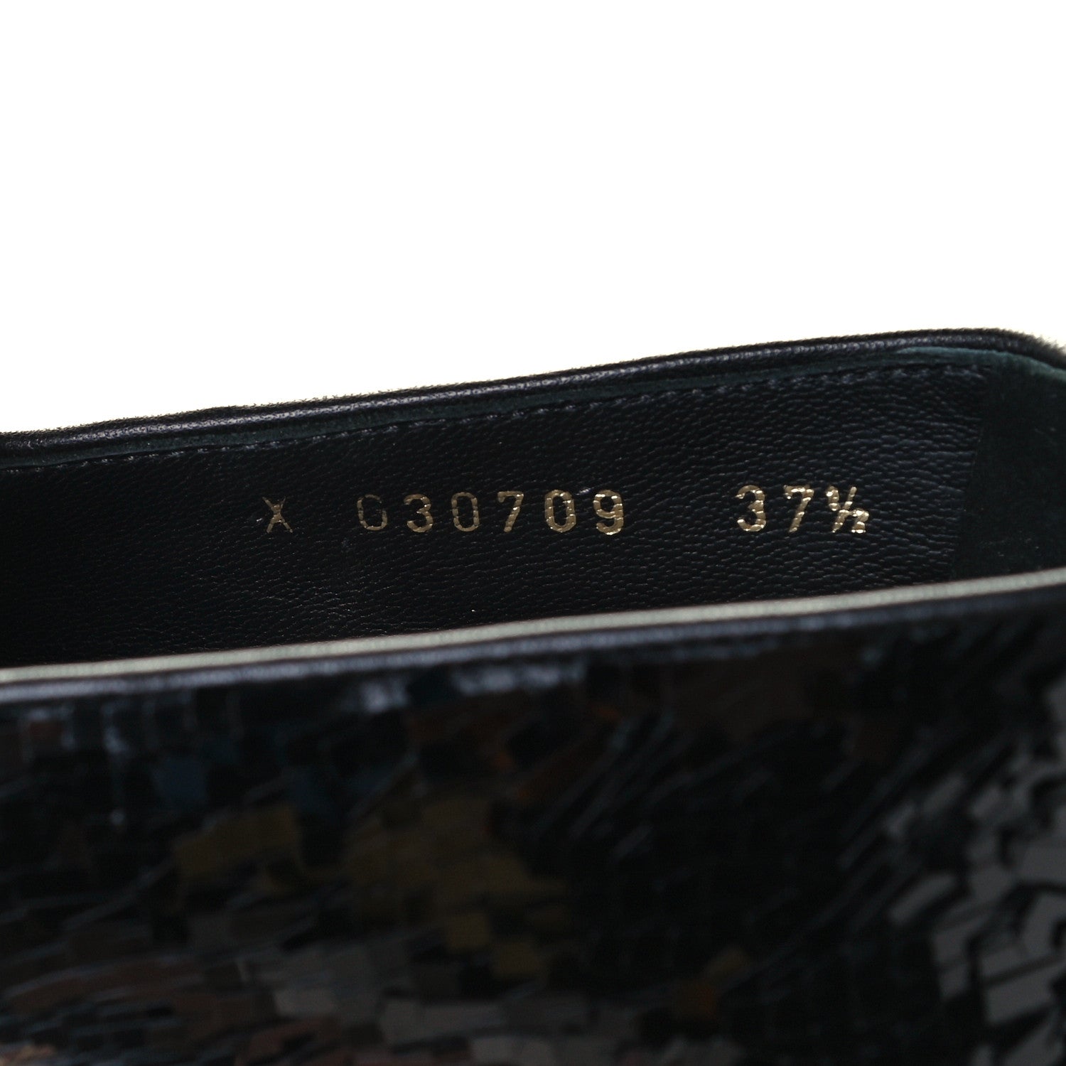 Chanel Sequin CC Loafers 37.5 Black 11 of 11