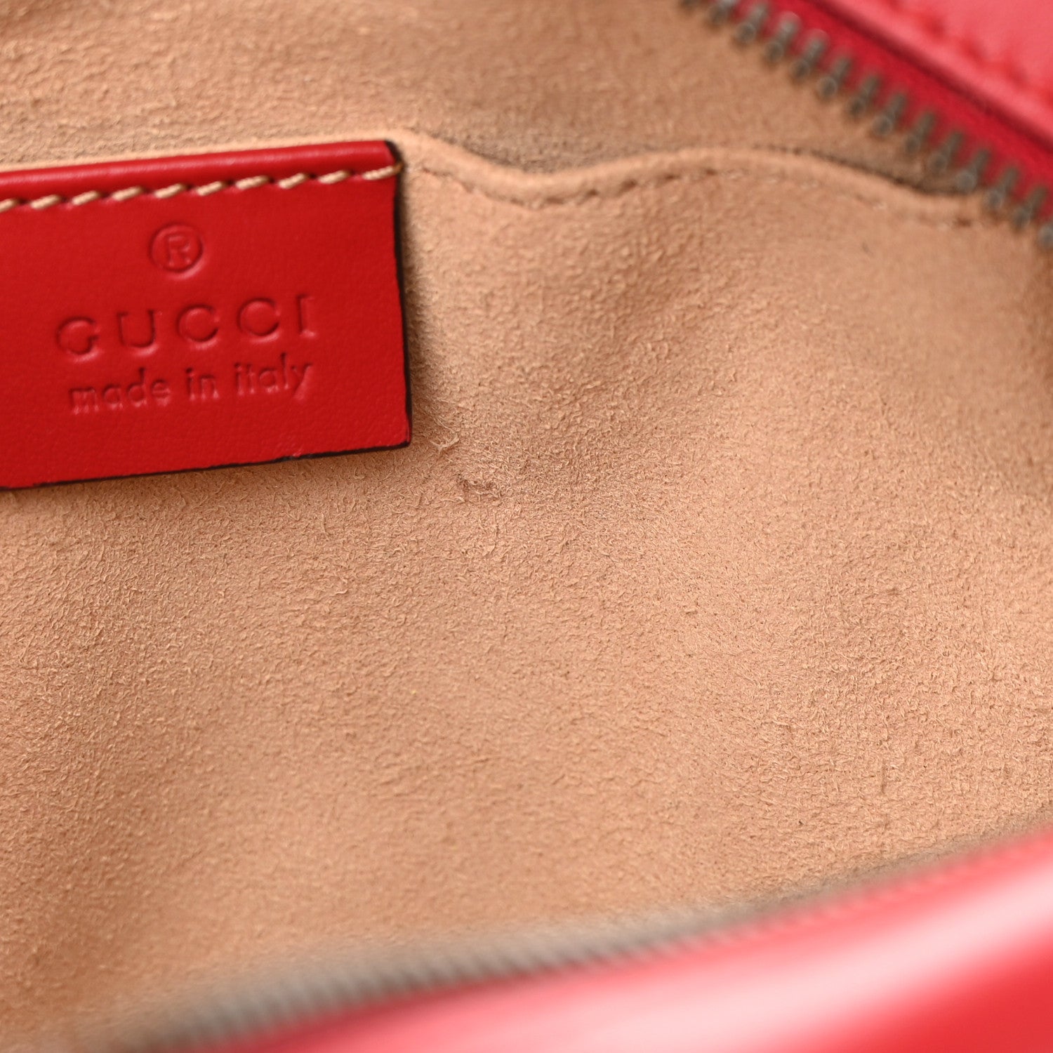 Gucci Calfskin Matelasse Small GG Marmont Chain Shoulder Bag Hibiscus Red 11 of 11