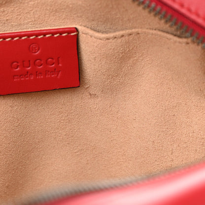 Gucci Calfskin Matelasse Small GG Marmont Chain Shoulder Bag Hibiscus Red 11 of 11