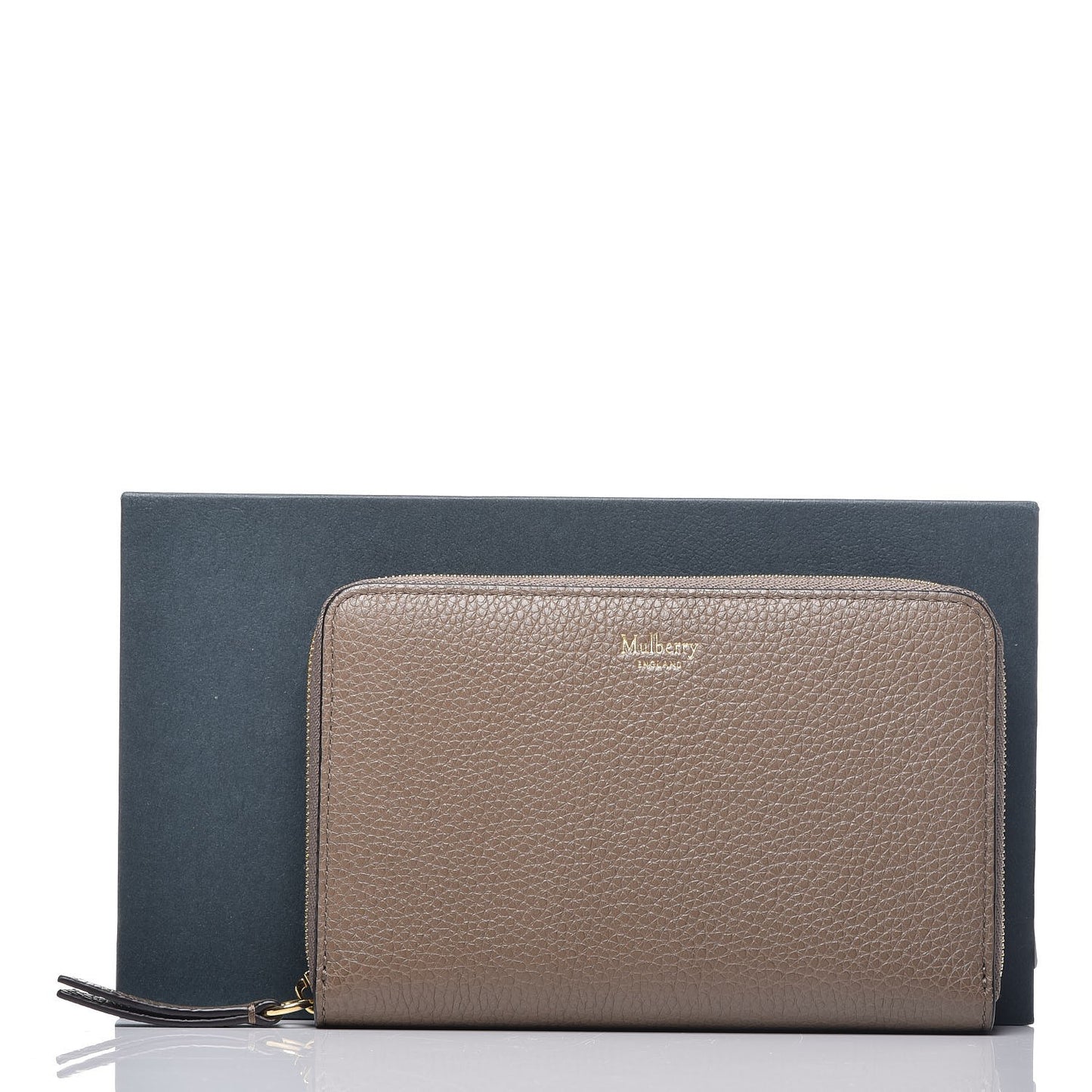 Small Classic Grain Medium Zip Around Wallet Clay