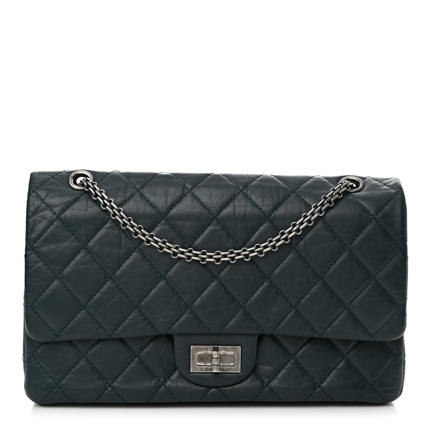 Chanel Aged Calfskin Quilted 2.55 Reissue 227 Green 1 of 12