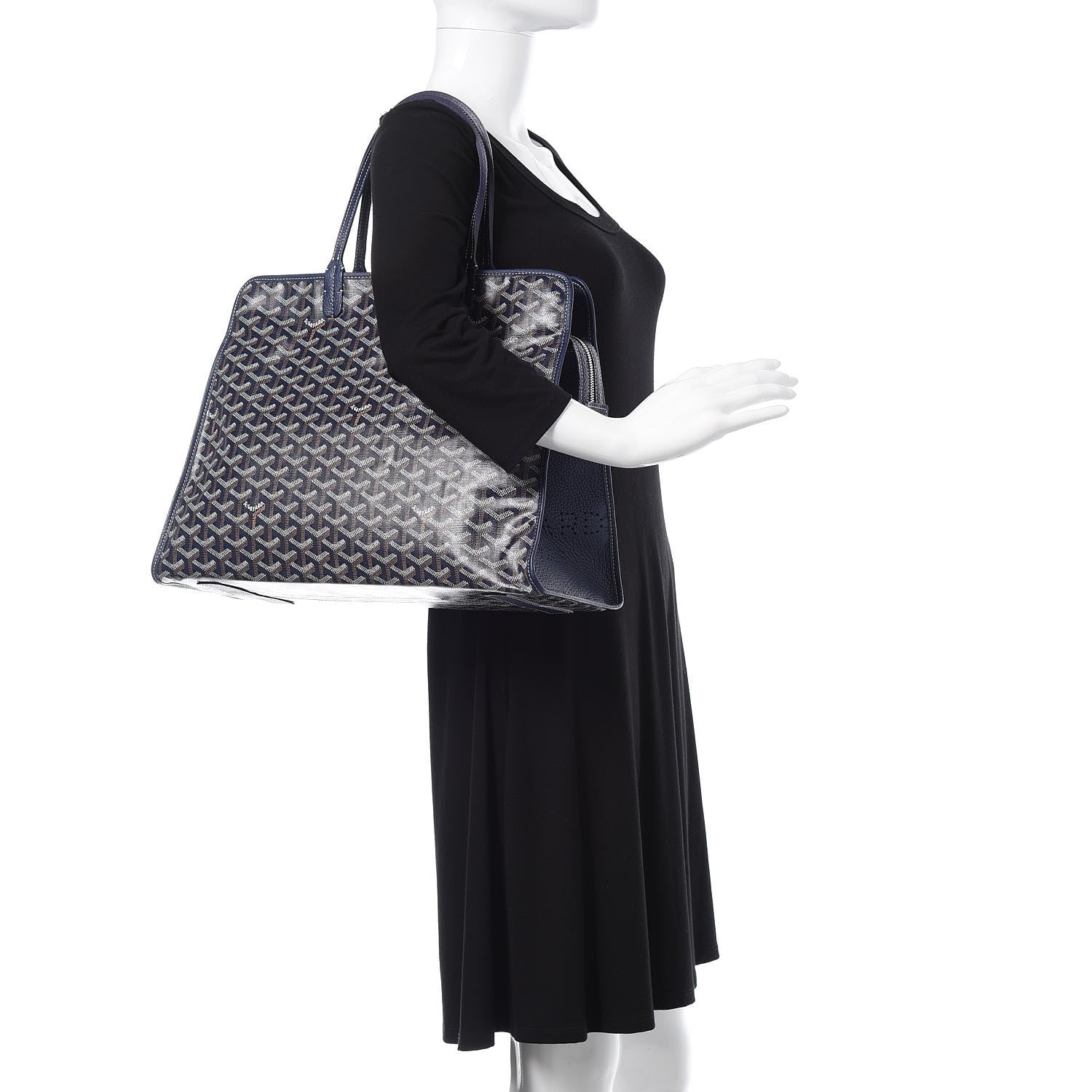 Goyard Goyardine Sac Hardy Pet Carrier PM Navy 2 of 9